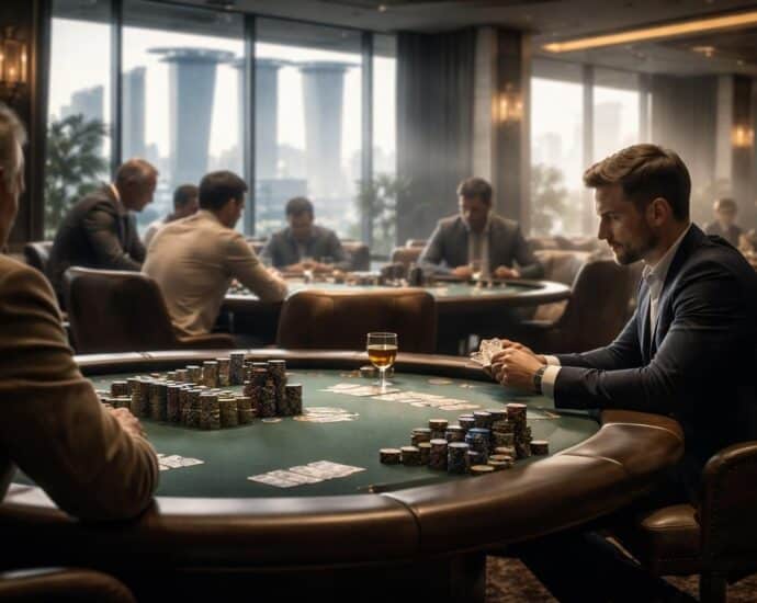 découvrez les secrets fascinants de la célèbre salle de poker du marina bay sands à singapour, un lieu incontournable pour les amateurs de jeux et de luxe.