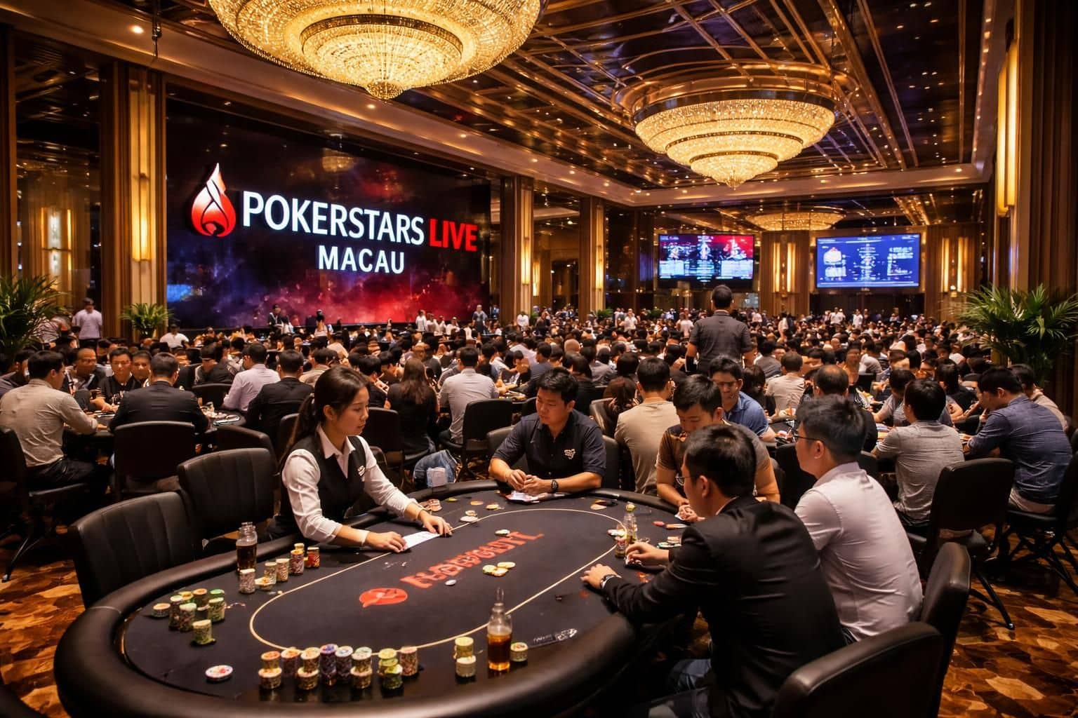découvrez la salle de poker pokerstars live macau – city of dreams à macao, un lieu incontournable pour les passionnés de poker offrant une expérience unique et des tournois prestigieux.